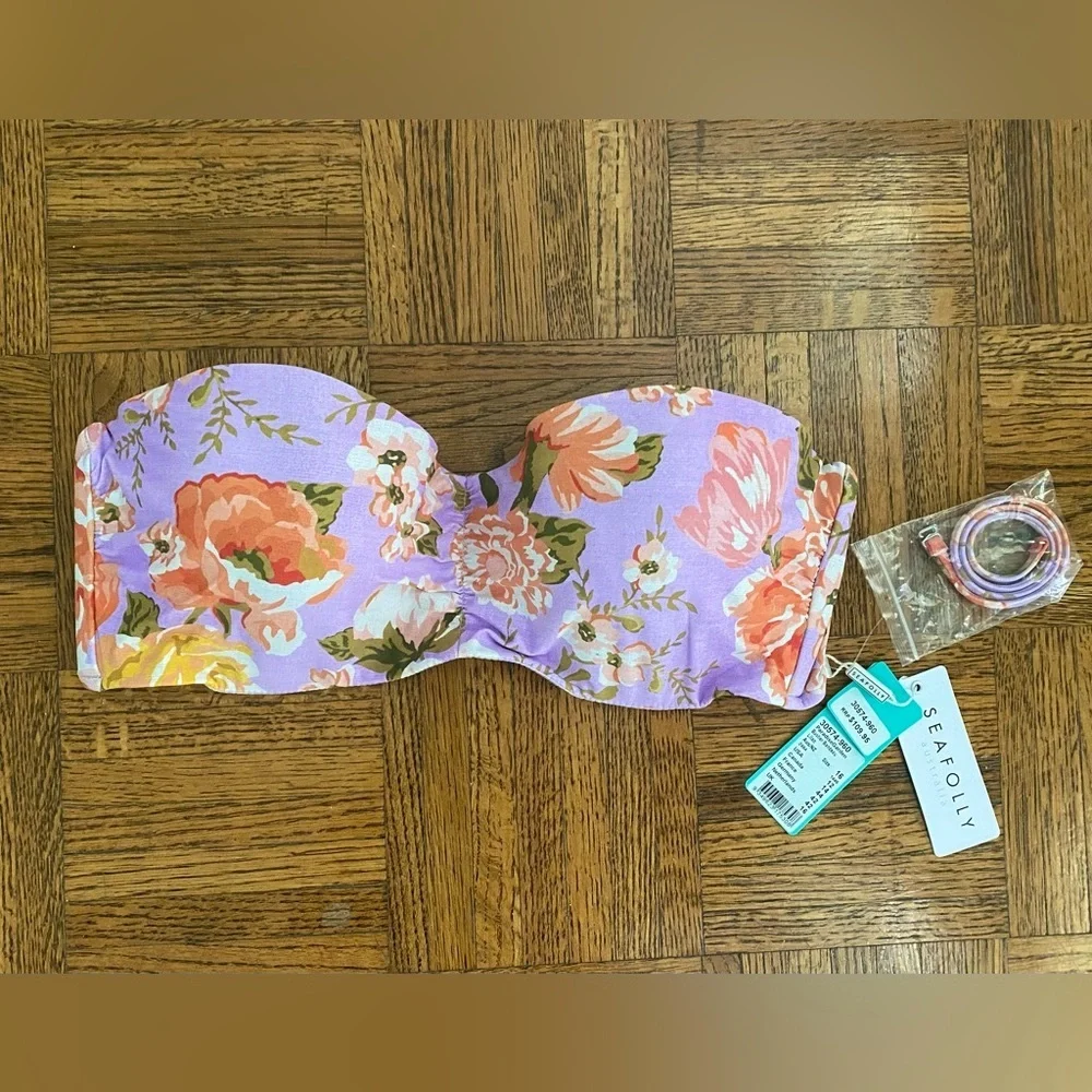 Seafolly Paradise Garden Bustier Bandeau - Lilac